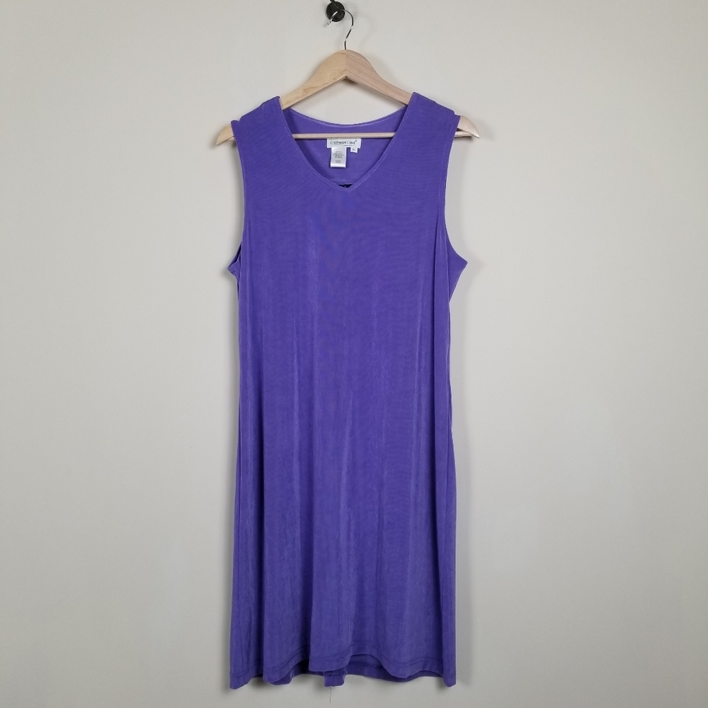 Coldwater Creek Sleeveless Slinky Dress Size Large Petite